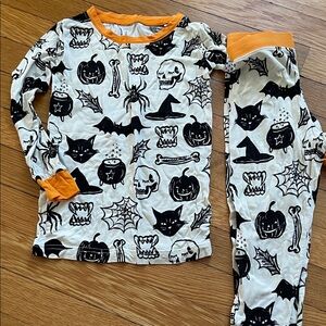 Little Sleepies Halloween Pajama Set - Black and Orange